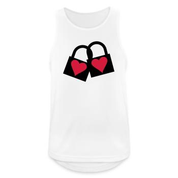 Love Lock - Männer Tank Top atmungsaktiv - Weiß - Vorne - Nick (188cm)