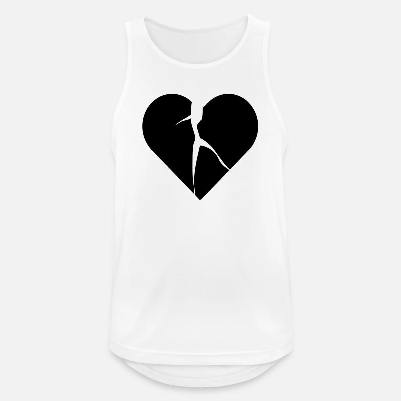 heart broken lovesick - Männer Tank Top atmungsaktiv - Weiß