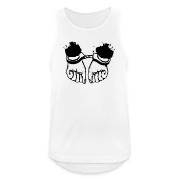 Hände und Handschellen - Männer Tank Top atmungsaktiv - Weiß - Vorne - Nick (188cm)
