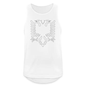 albanie Vektorgrafik - Männer Tank Top atmungsaktiv - Weiß - Vorne - Nick (188cm)