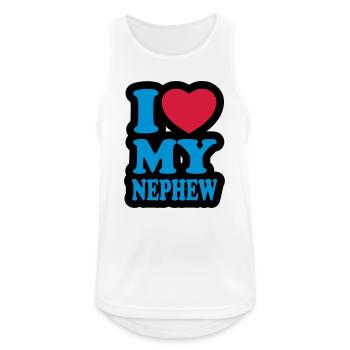 I love my nephew - Men's Breathable Tank Top - white - Front - Nick (188cm)