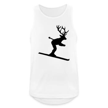 Skihisch - Apres Ski Design für Skifahrer - Männer Tank Top atmungsaktiv - Weiß - Vorne - Nick (188cm)