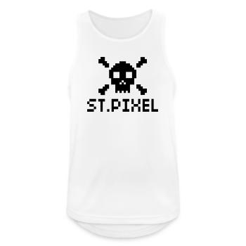 ST.Pixel heilige Pixel Nerd Motiv - Männer Tank Top atmungsaktiv - Weiß - Vorne - Nick (188cm)