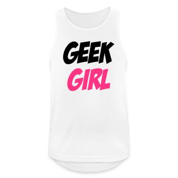 Geek Girl - Men's Breathable Tank Top - white - Front - Nick (188cm)