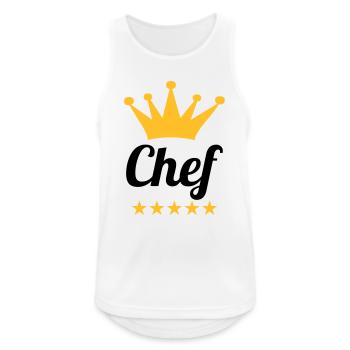Chef - Débardeur respirant Homme - blanc - Devant - Nick (188cm)
