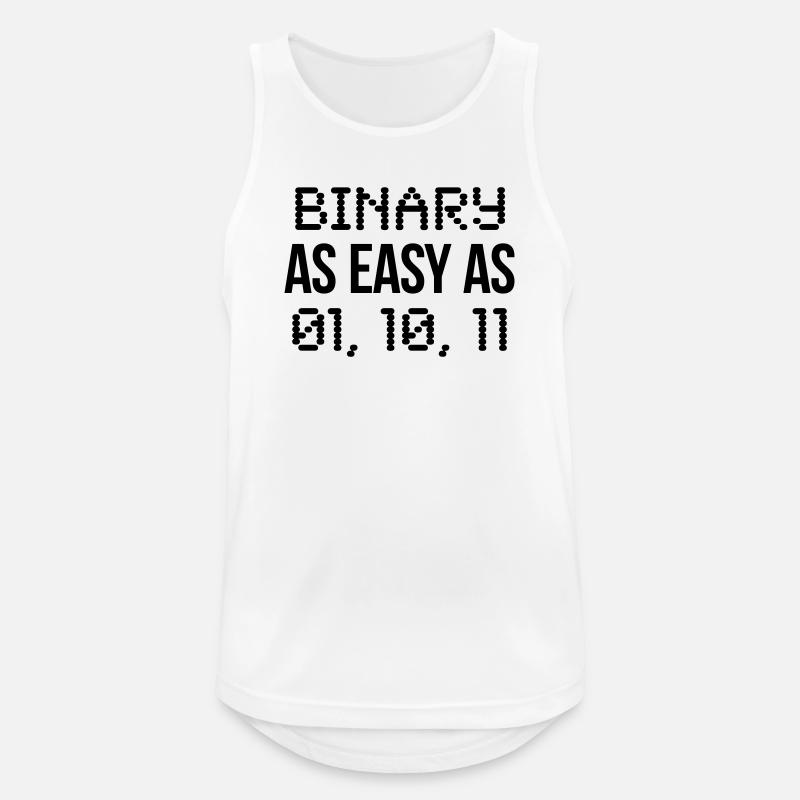 binary - Men's Breathable Tank Top - white