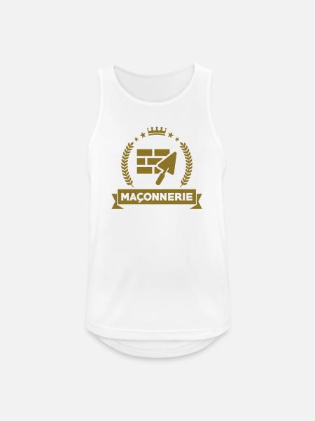 Maçonnerie - Débardeur respirant Homme - blanc