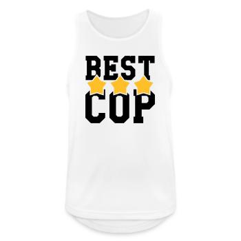 Best Cop - Police - Policeman - Gun - Security - Men's Breathable Tank Top - white - Front - Nick (188cm)