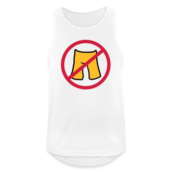 do not put on pants short shorts forbidden shield z - Men's Breathable Tank Top - white - Front - Nick (188cm)