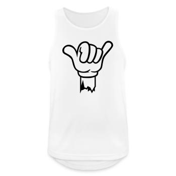 geste hand shaka - Männer Tank Top atmungsaktiv - Weiß - Vorne - Nick (188cm)