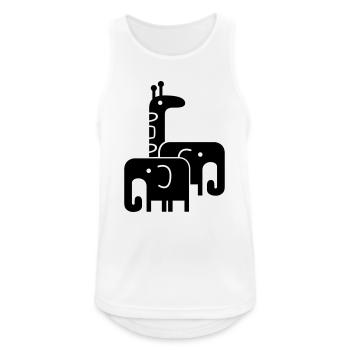 Tiere - Männer Tank Top atmungsaktiv - Weiß - Vorne - Nick (188cm)