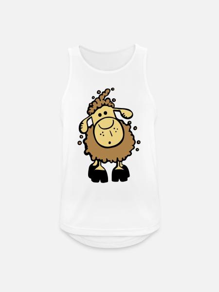 Cute Sheep - Men's Breathable Tank Top - white