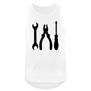 outils - Débardeur respirant Homme - blanc - Devant - Nick (188cm)