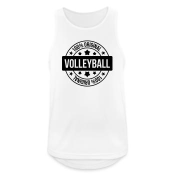 Volleyball - Volley Ball - Sport - Sportsman - Männer Tank Top atmungsaktiv - Weiß - Vorne - Nick (188cm)