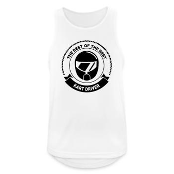 Go-Kart / Karting / Kart / Fahrer - Männer Tank Top atmungsaktiv - Weiß - Vorne - Nick (188cm)