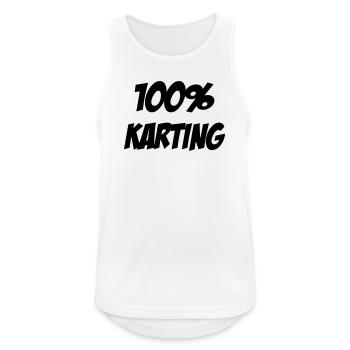 Go-Kart / Karting / Kart / Fahrer - Männer Tank Top atmungsaktiv - Weiß - Vorne - Nick (188cm)