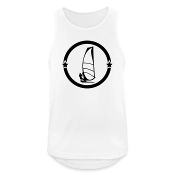 Windsurfen / Windsurfer / Windsurf / Windsurfing - Männer Tank Top atmungsaktiv - Weiß - Vorne - Nick (188cm)