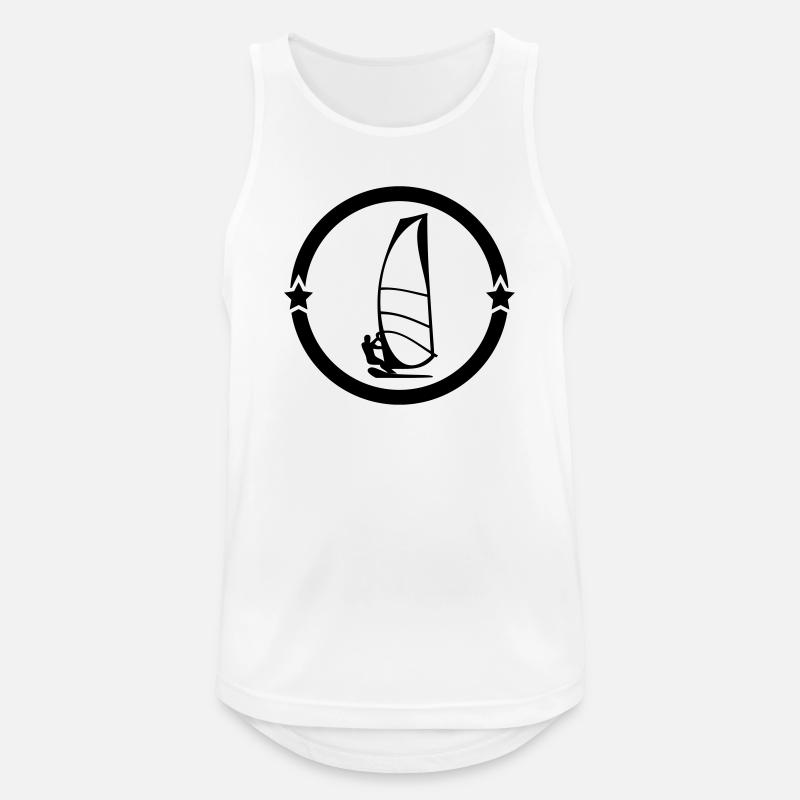 Windsurfen / Windsurfer / Windsurf / Windsurfing - Männer Tank Top atmungsaktiv - Weiß