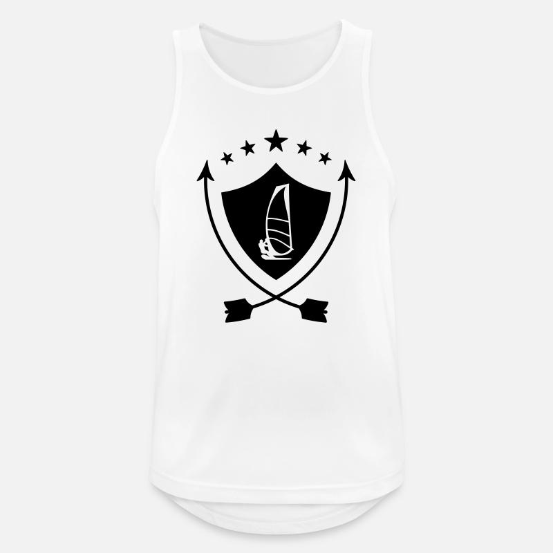 Windsurfen / Windsurfer / Windsurf / Windsurfing - Männer Tank Top atmungsaktiv - Weiß