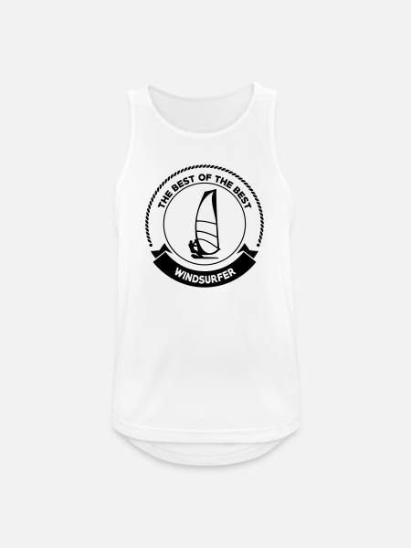 Windsurfen / Windsurfer / Windsurf / Windsurfing - Männer Tank Top atmungsaktiv - Weiß