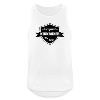 Kickboxing / Kick-Boxeur / Kick Boxing / - Débardeur respirant Homme - blanc - Devant - Nick (188cm)