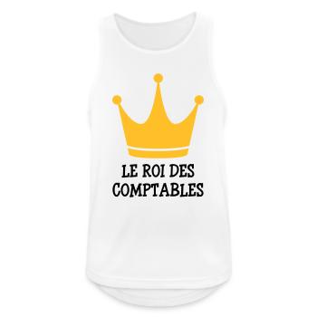 comptable / comptabilité / argent / Finance / Euro - Débardeur respirant Homme - blanc - Devant - Nick (188cm)
