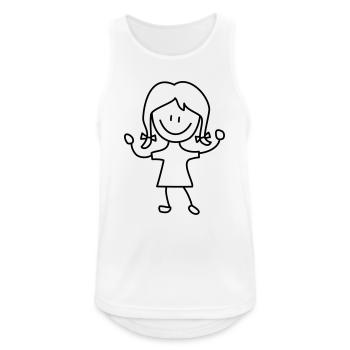 Kind Maedchen Kindergarten - Männer Tank Top atmungsaktiv - Weiß - Vorne - Nick (188cm)