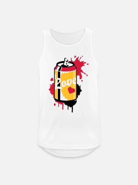 opened soda can in graffiti style - Men's Breathable Tank Top - white