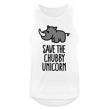 Save the chubby unicorn - Men's Breathable Tank Top - white - Front - Nick (188cm)