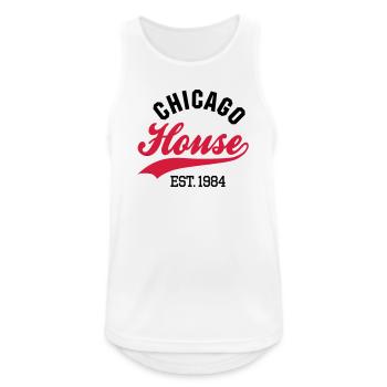 Chicago house est. 1984 - Männer Tank Top atmungsaktiv - Weiß - Vorne - Nick (188cm)