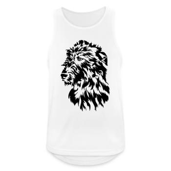 Irish Wolfhound Kopf - Männer Tank Top atmungsaktiv - Weiß - Vorne - Nick (188cm)