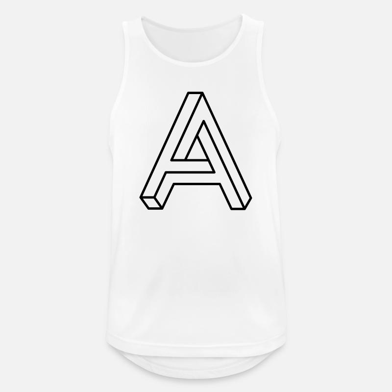 Impossible Shape – Optical Illusion Design - Men's Breathable Tank Top - white