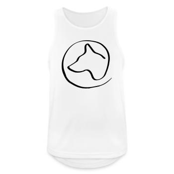 Dog's head in the circle - Men's Breathable Tank Top - white - Front - Nick (188cm)