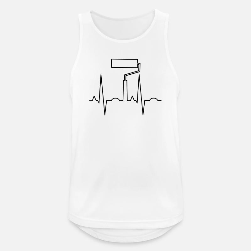 ekg painter - Men's Breathable Tank Top - white