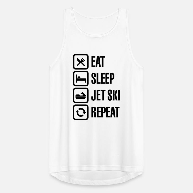 Eat Sleep Jet Ski Repeat Jet-Boot Wassermotorräder Männer Tank Top atmungsaktiv
