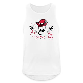 Fasching mit Konfetti, Karneval - Männer Tank Top atmungsaktiv - Weiß - Vorne - Nick (188cm)