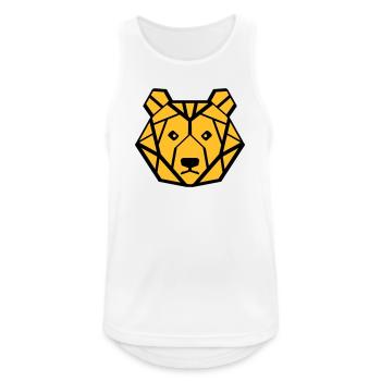 baer symetrisch - Männer Tank Top atmungsaktiv - Weiß - Vorne - Nick (188cm)