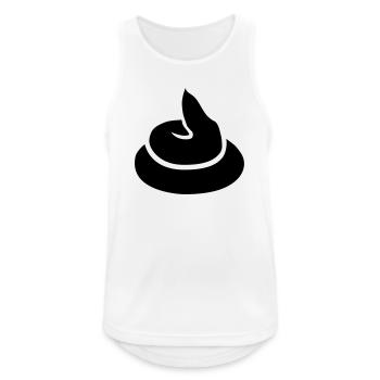 Scheißhaufen - Männer Tank Top atmungsaktiv - Weiß - Vorne - Nick (188cm)