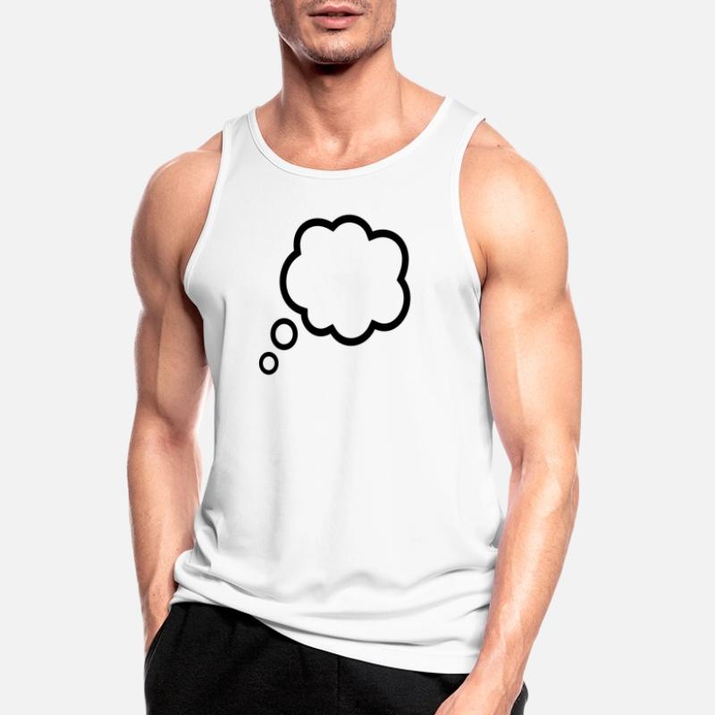 Thinking Bubble Comic Thought Bubble Bubble Thoughts Men's Breathable Tank Top