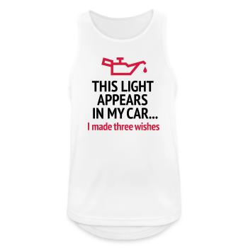 Lustiges blondes Scherzführerscheinautofahröl - Männer Tank Top atmungsaktiv - Weiß - Vorne - Nick (188cm)