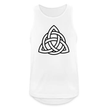 Triqueta celtique ou symbole triquetra BLANC - Débardeur respirant Homme - blanc - Devant - Nick (188cm)
