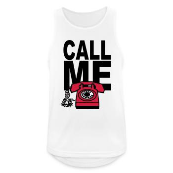 CALL ME - Men's Breathable Tank Top - white - Front - Nick (188cm)