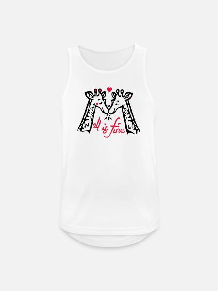 Giraffen Liebe - Männer Tank Top atmungsaktiv - Weiß
