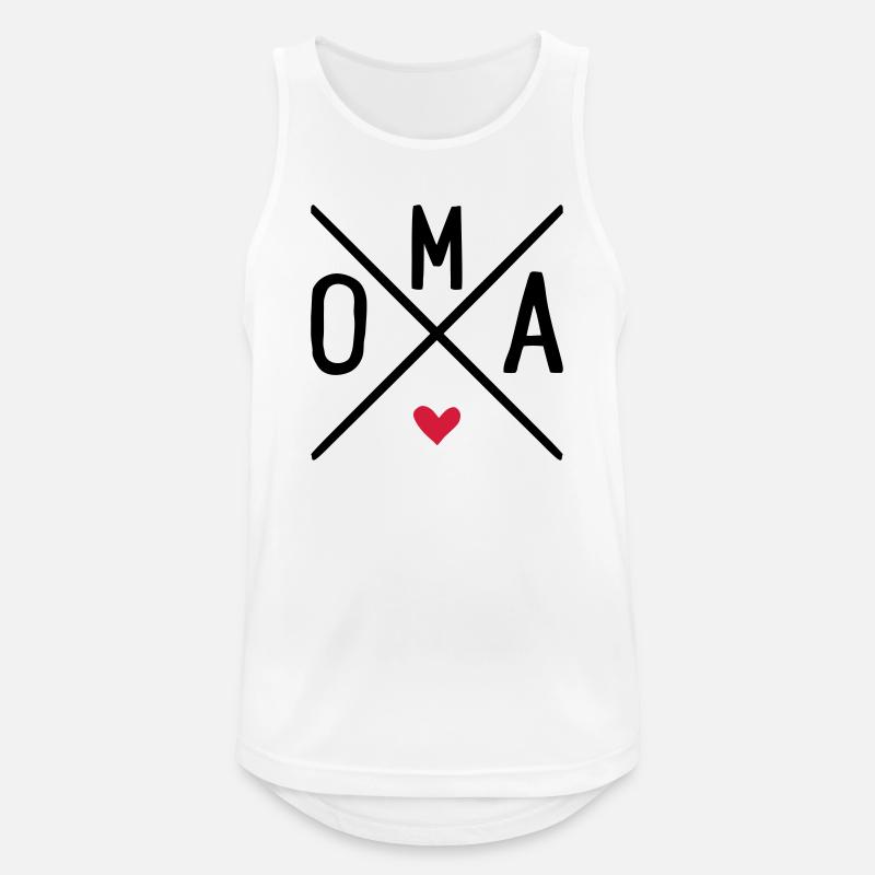 oma - Männer Tank Top atmungsaktiv - Weiß
