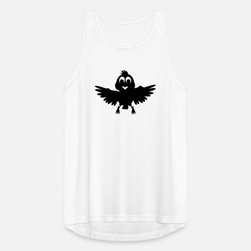 Bird with spreading wings shadow image Men's Breathable Tank Top