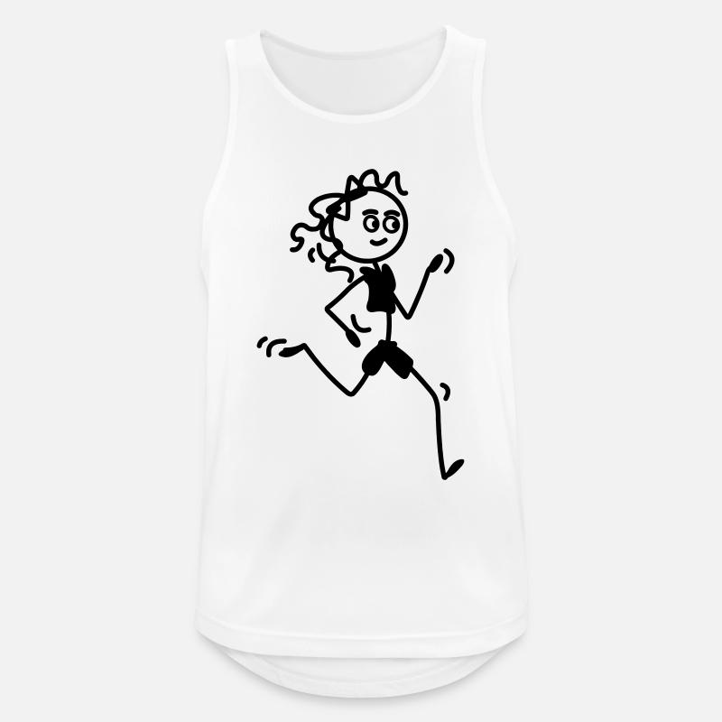 Läuferin Mädchen oder Frau - Männer Tank Top atmungsaktiv - Weiß