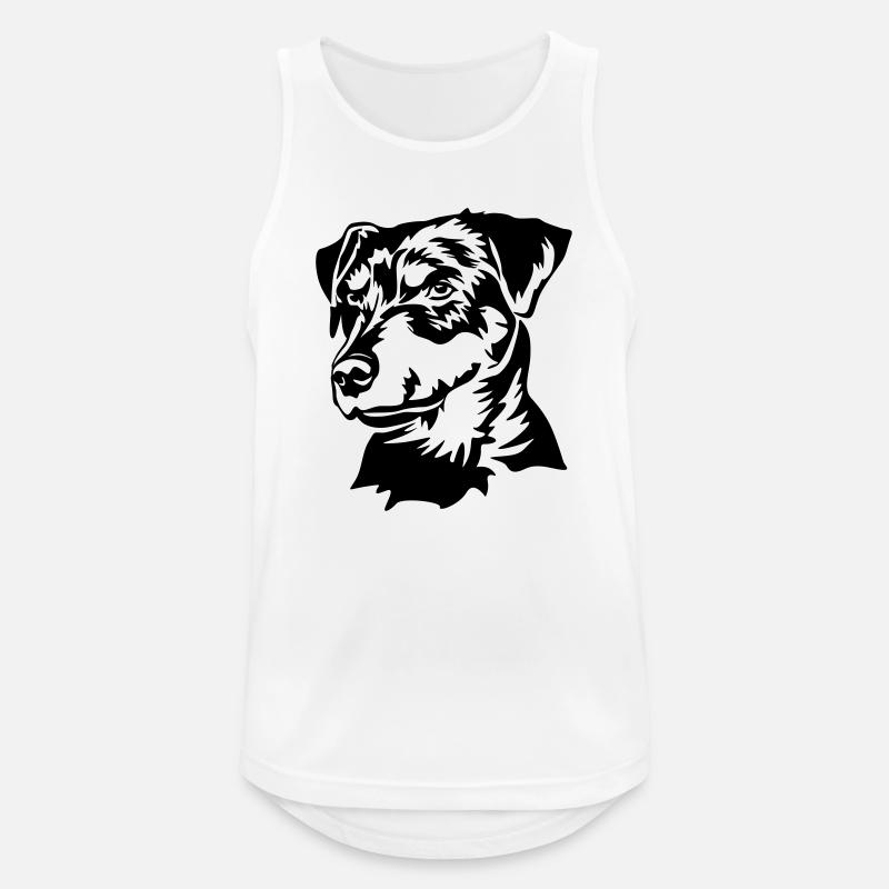German Jagdterrier head - Men's Breathable Tank Top - white