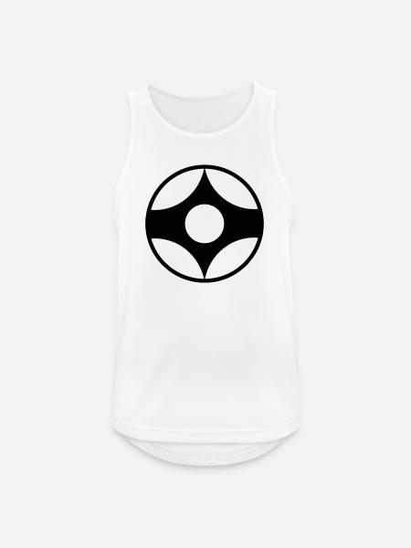 Símbolo vectorial de karate kankushin kanku - Camiseta sin mangas hombre transpirable - blanco