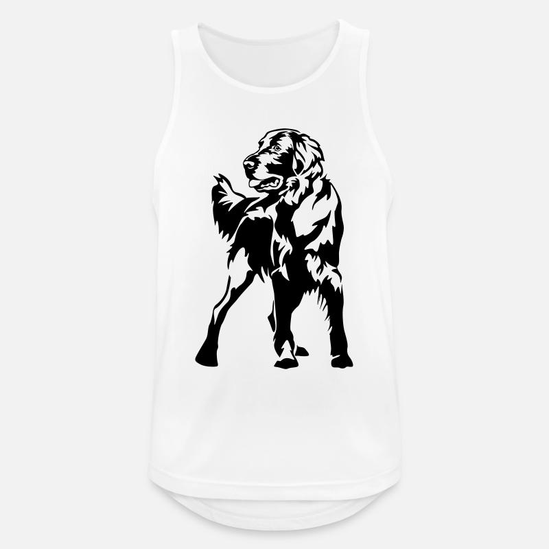 Flat-coated Retriever - Männer Tank Top atmungsaktiv - Weiß