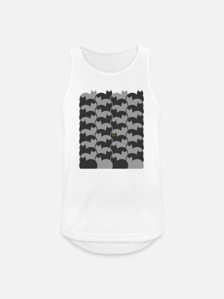 Texture Escher Style Cats - Débardeur respirant Homme - blanc